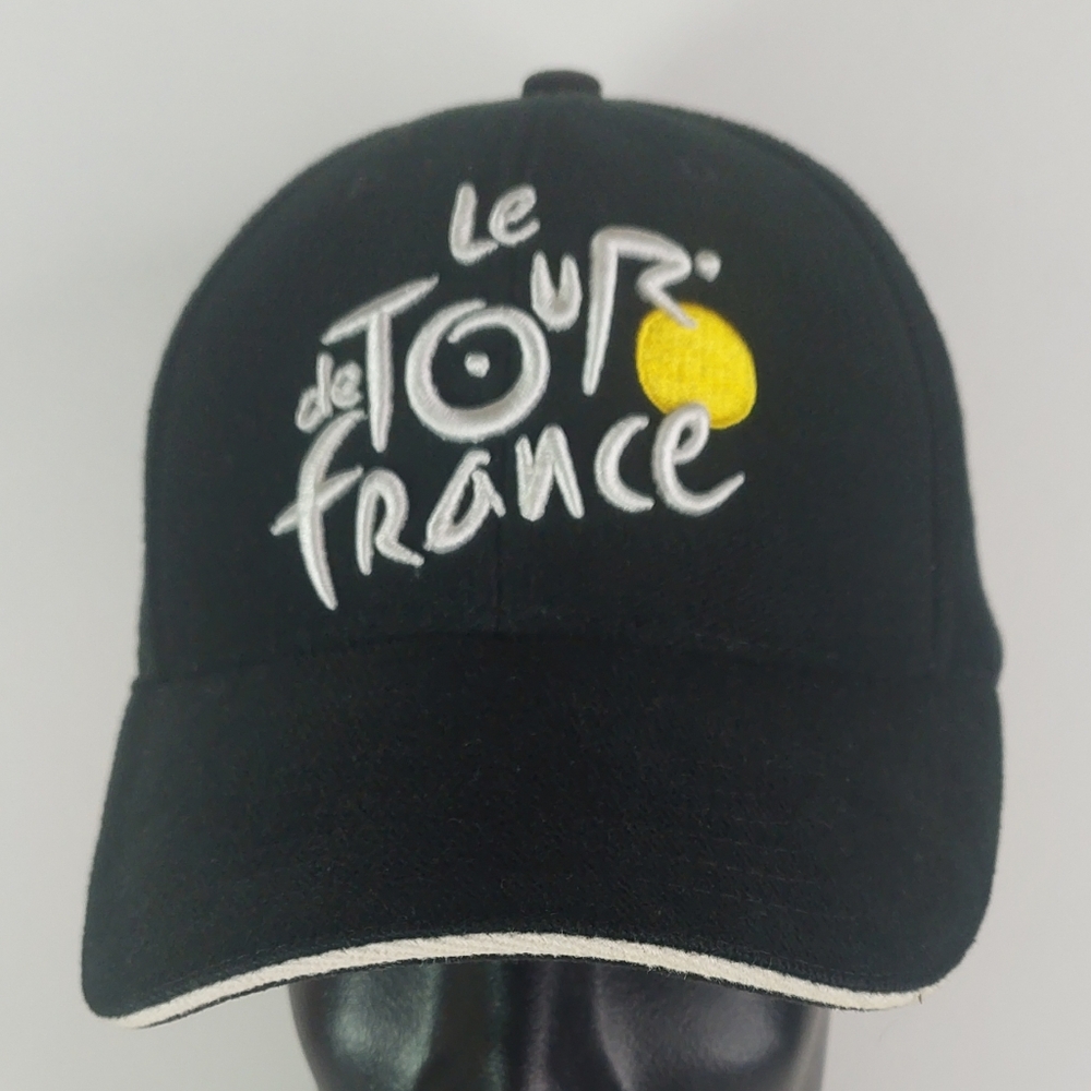 Black Le Tour De France Ballcap Hat Adjustable Back